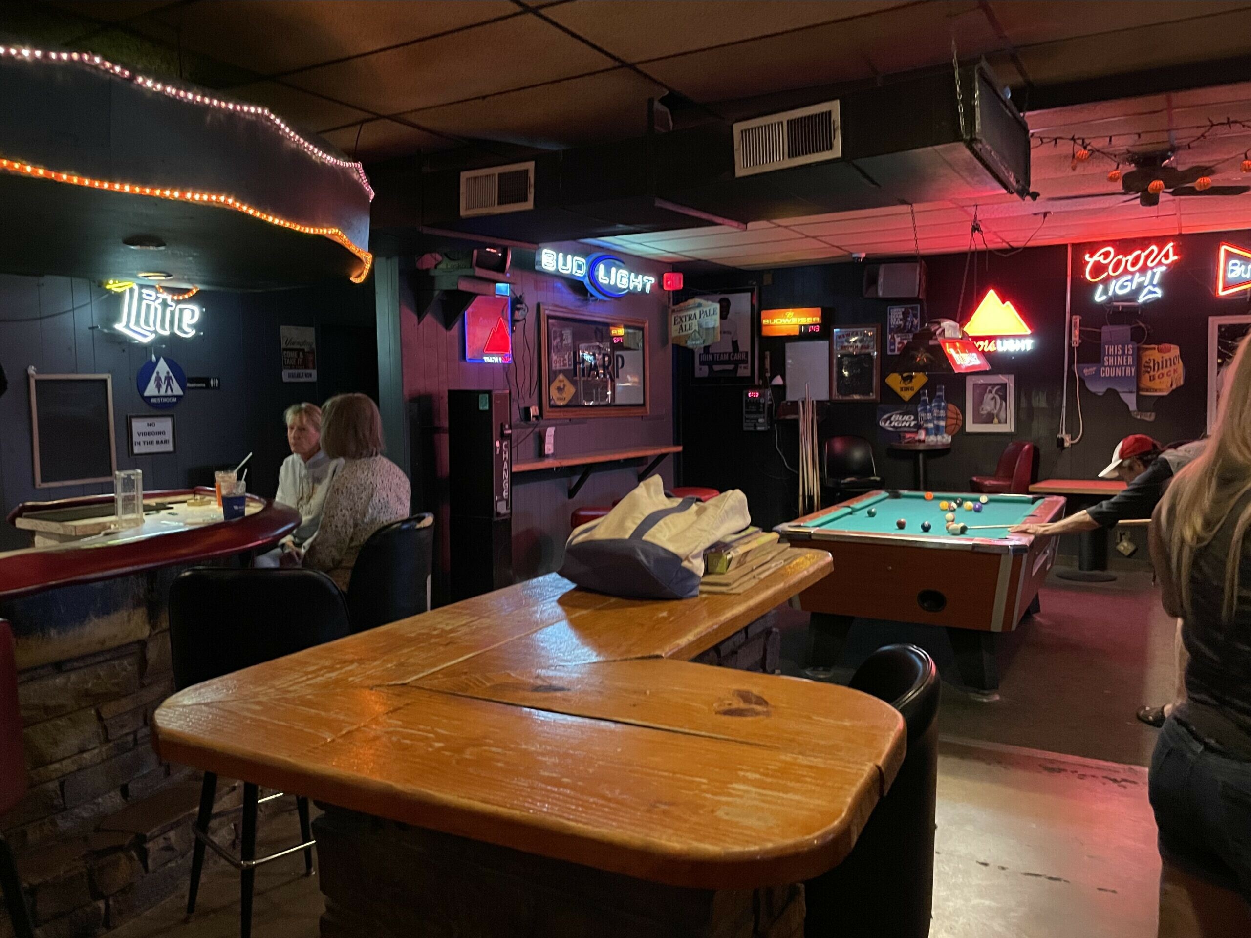 Pool tables at The Goat